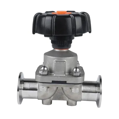 Operação manual da válvula de diafragma